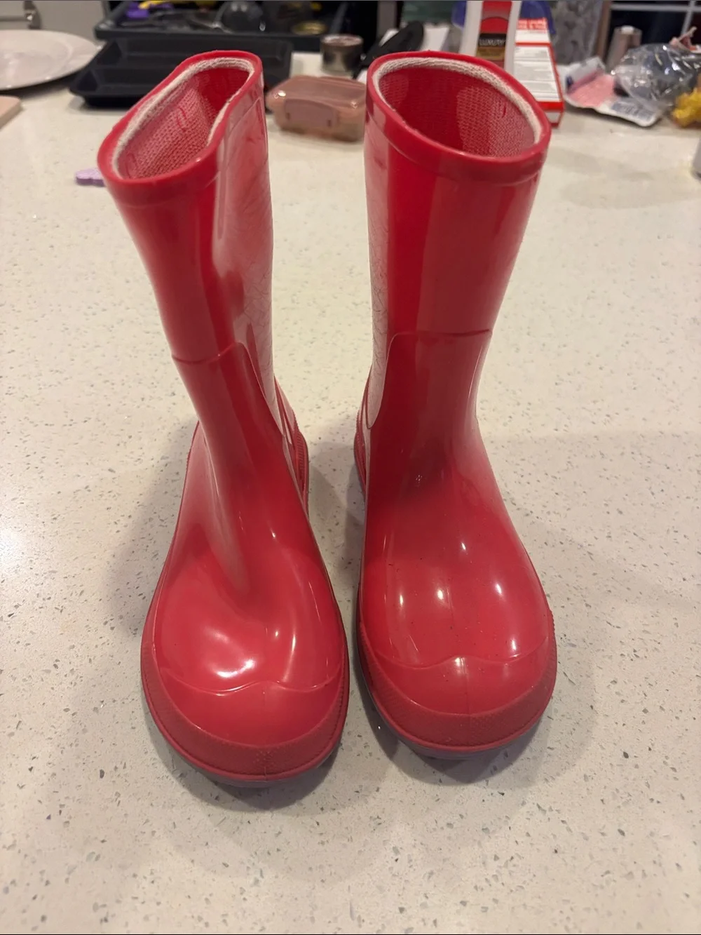 Kids Waterproof Pink Rain Boots — Classic Pull-On Style